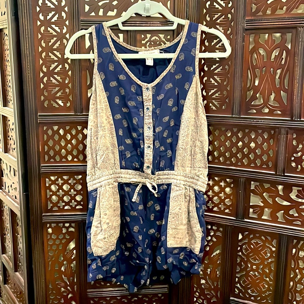 Women’s Paisley Two-Tone Romper (Sz M)